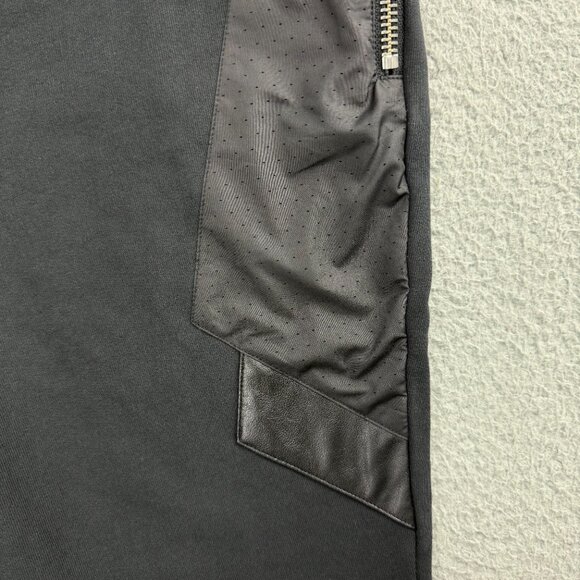 Les Hommes Urban Sweatpants Men Large L Pants Black Joggers Zip Pockets Fleece 1 - Picture 4 of 11